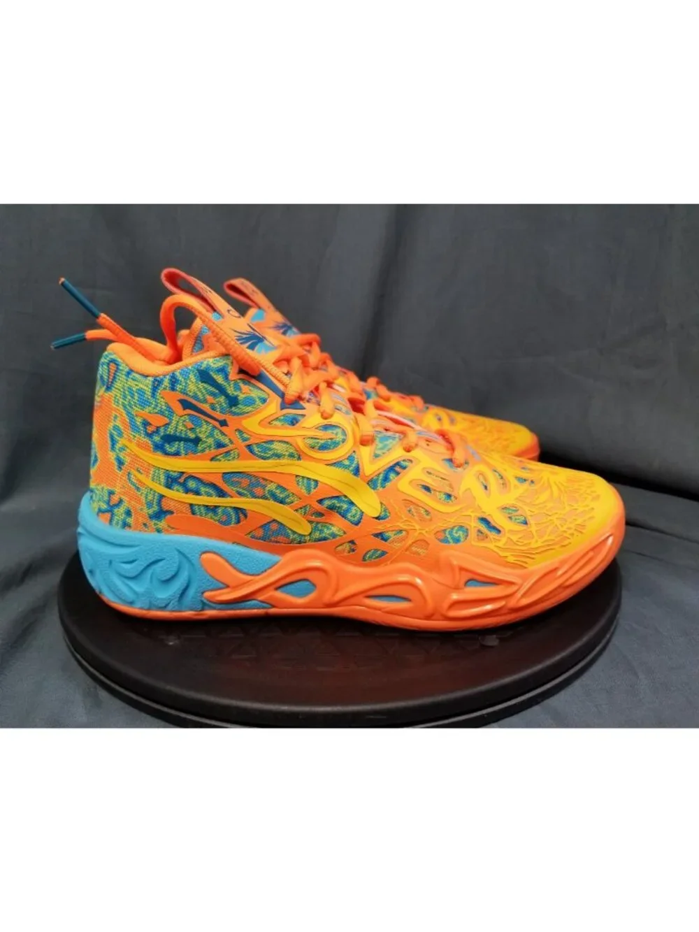 Puma LaMelo Ball MB.04 Graffiti JR Bright Aqua-Heat Fire Boys Size 7 NEW NO BOX!